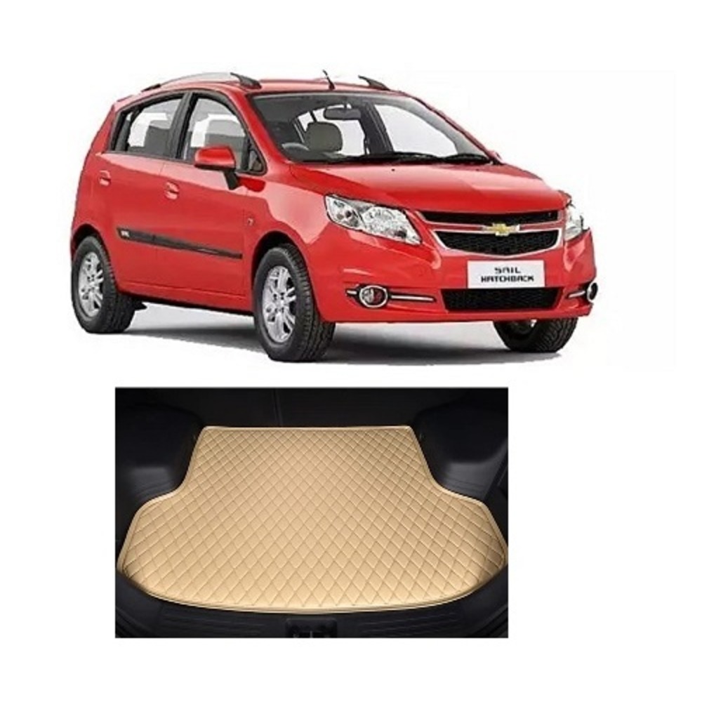 Trunk/Boot/Dicky PU Leatherette Mat for Sail Hatchback - beige